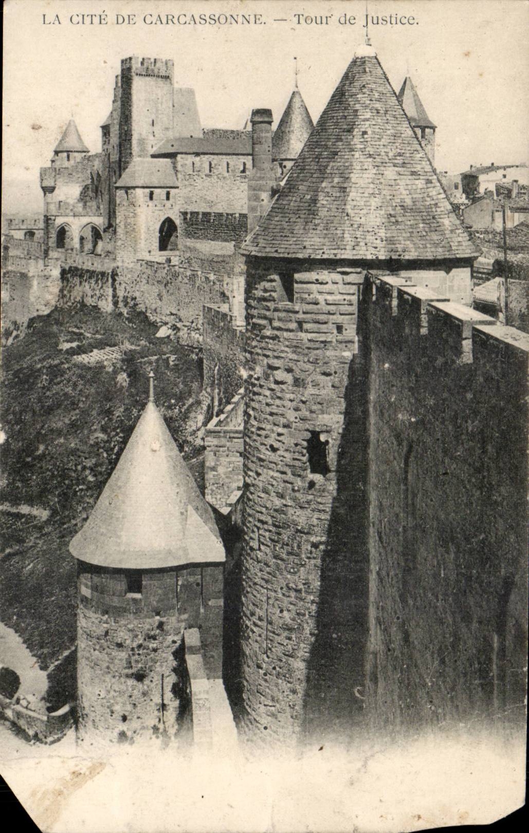 CPA Cite de Carcassonne Tour de justice