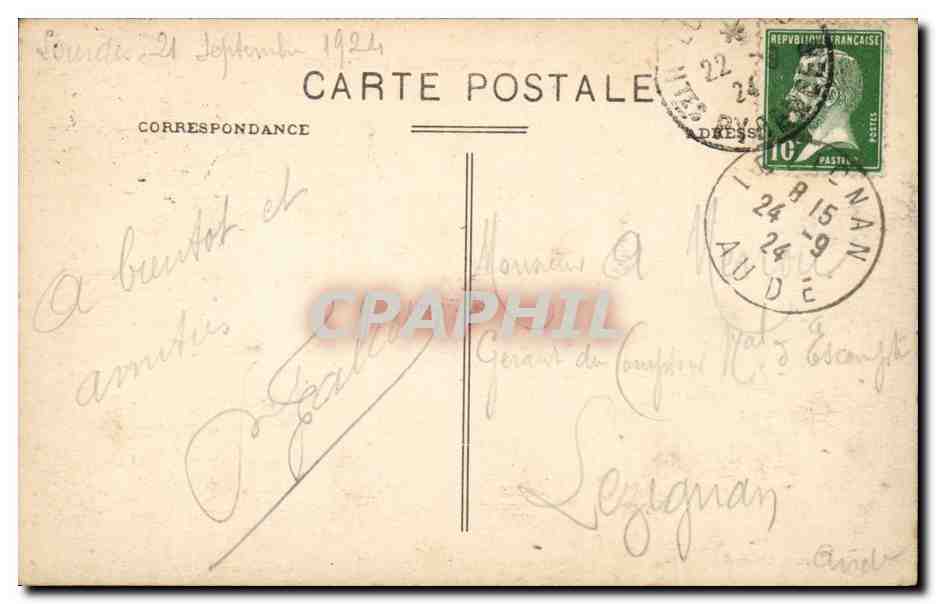 CPA Un bonjour de Lourdes — Verso