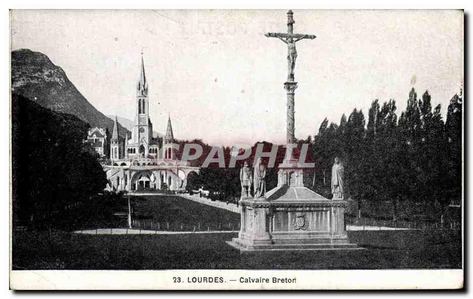 CPA Lourdes Calvaire breton