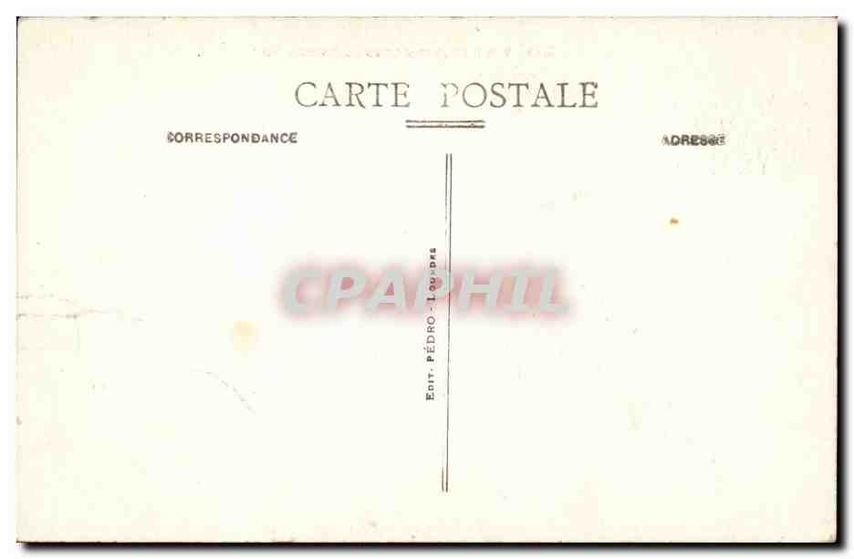 CPA Lourdes Vue plongeante prise du chateau fort — Verso