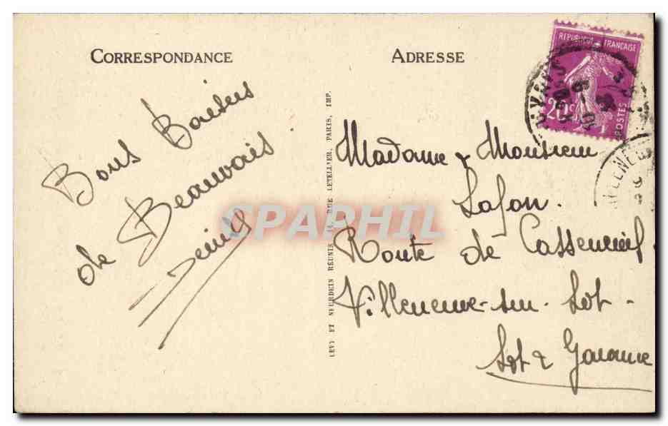 Beauvais CPA la maison de l'abbe Gellee L'escalier  — Rückseite