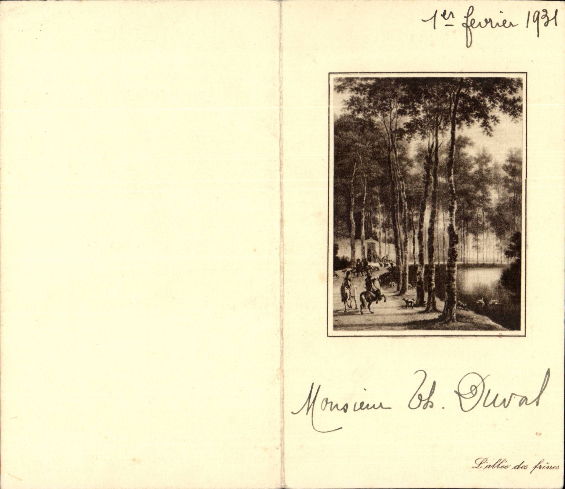 CPA Fantaisie L'allee des frenes