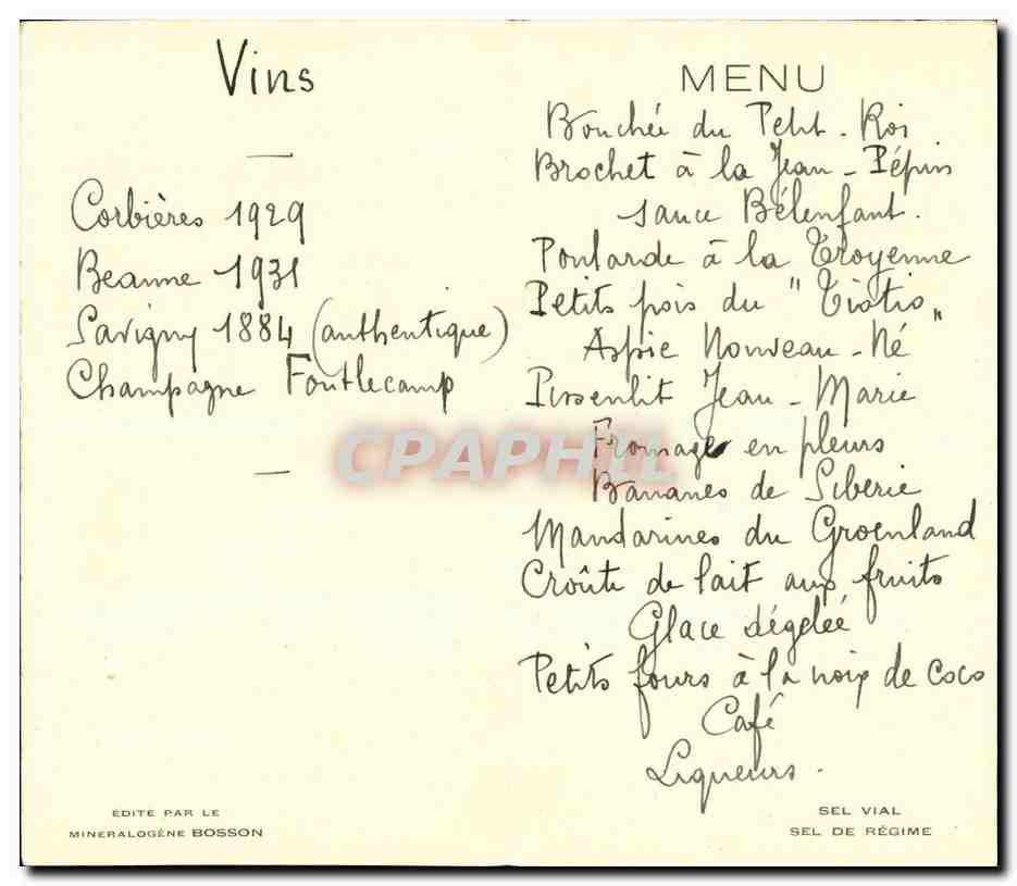CPA Fantaisie L'allee des frenes — Rückseite