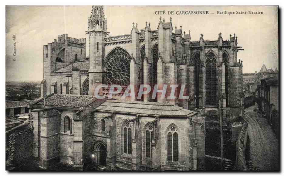 CPA Cite de Carcassonne Basilique Saint Nectaire
