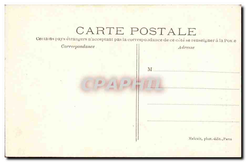 Paris CPA Eglise Notre Dame Chimere — Rückseite