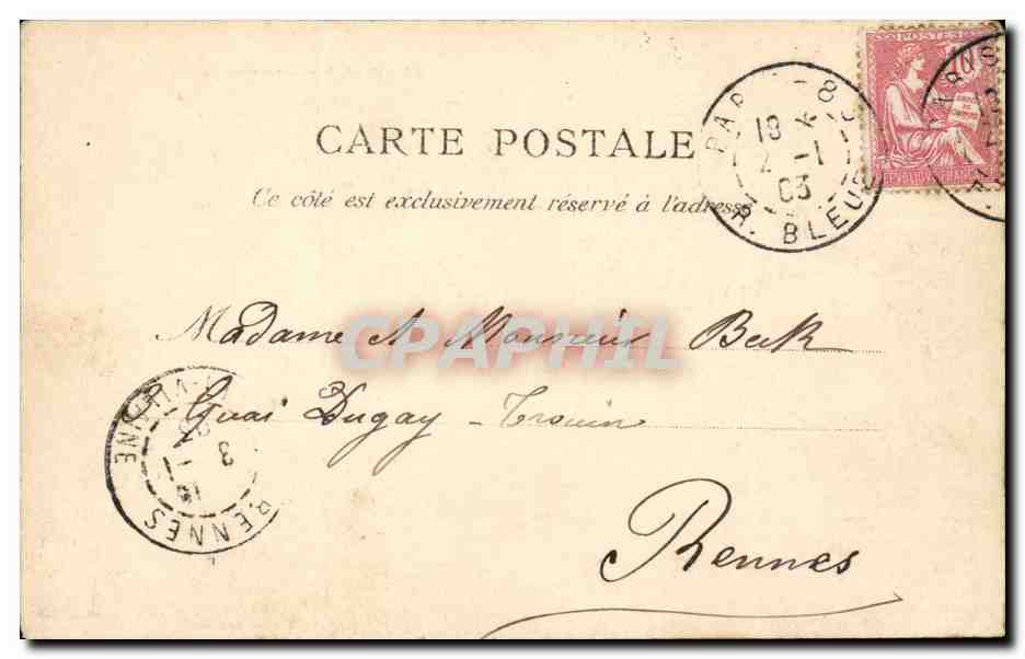 Paris CPA Le Louvre — Rückseite