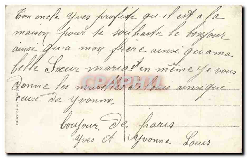Jeune femme en robe verte tenant une plume de palmier — L'Amour escompte la Victoire. Reviens vite couvert de Gloire — DIX 74 — Achterkant