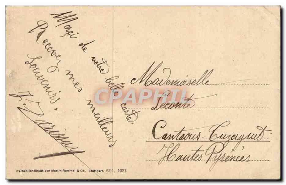 CPA Fantaisie Plante — Verso