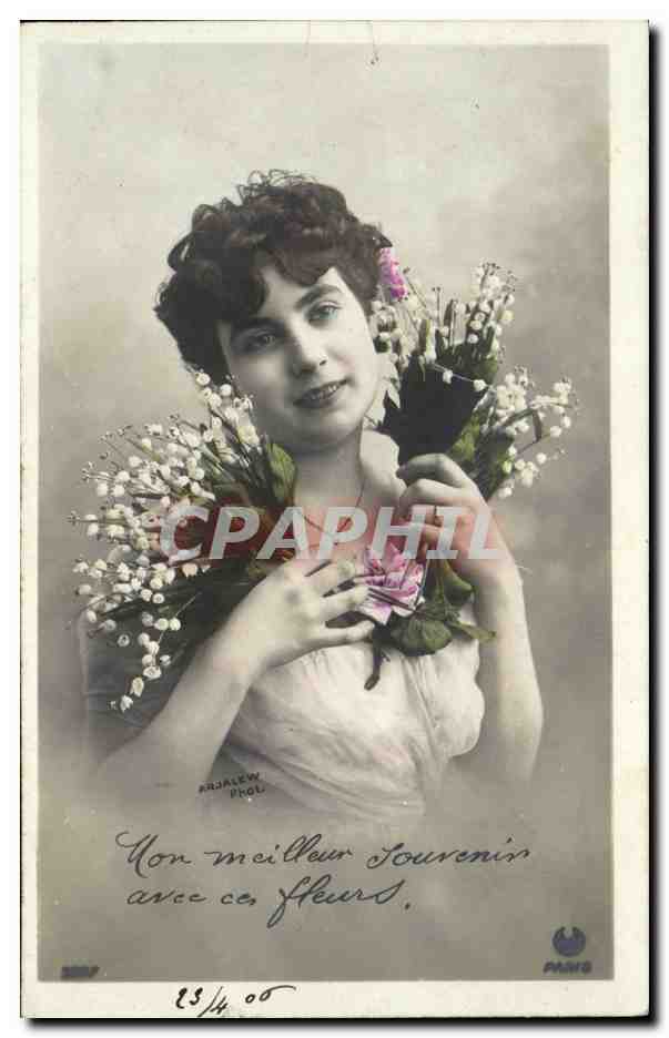 CPA Fantaisie Femme muguet