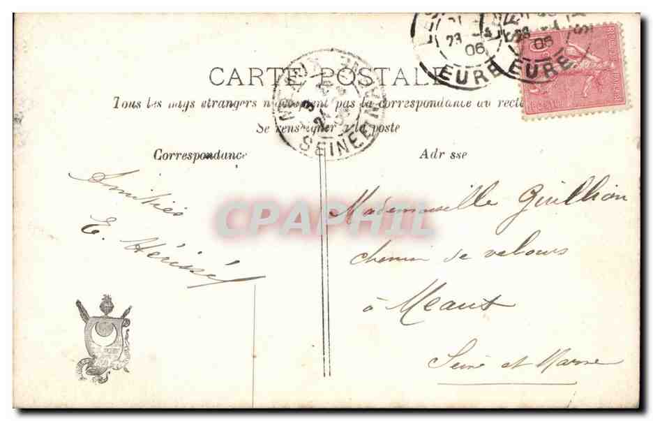 CPA Fantaisie Femme muguet — Rückseite