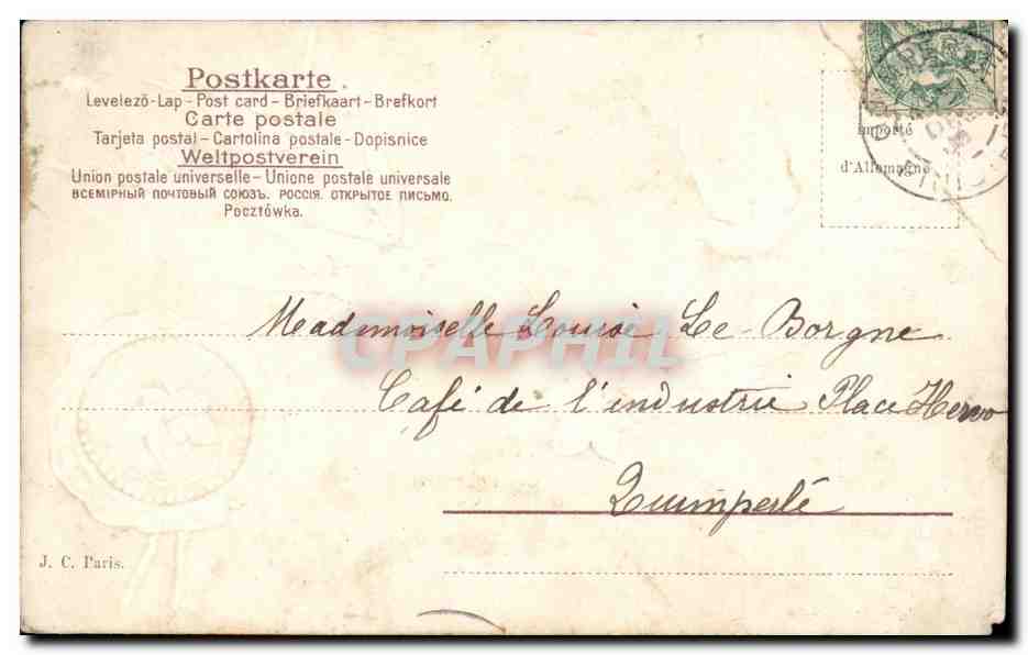 CPA Fantaisie Hirondelles  — Rückseite