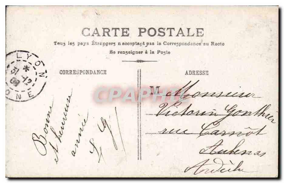 CPA Fantaisie Femme Bonne annee — Rückseite