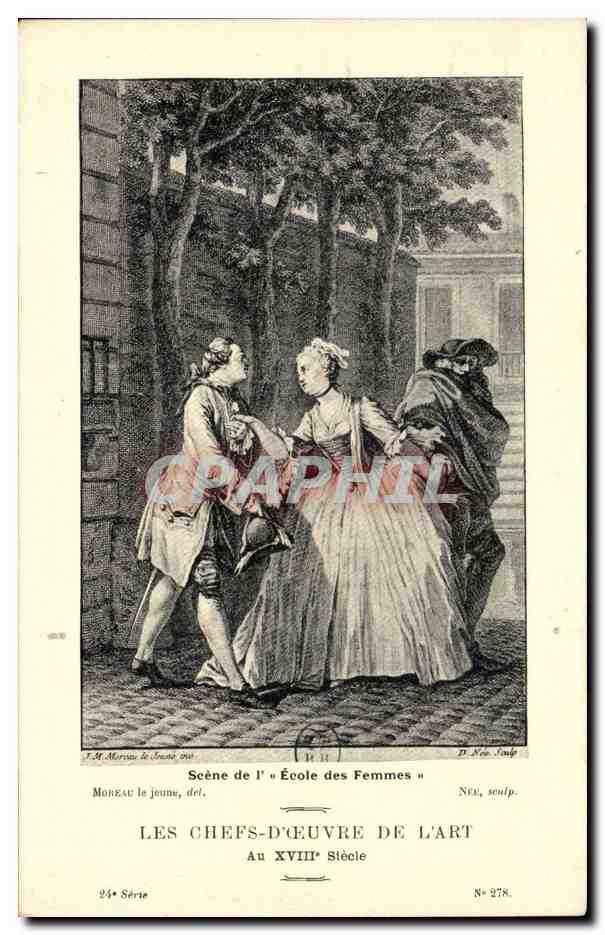 Scène de l'« École des Femmes » — Les Chefs-d'Œuvre de l'Art Au XVIIIe Siècle — 24e Série N° 278