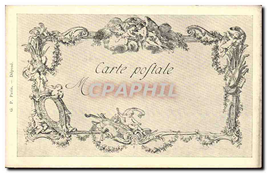 CPA Fantaisie Les chefs d'oeuvre de l'art au 18eme Scene de comedie Moreau le jeune — Rückseite