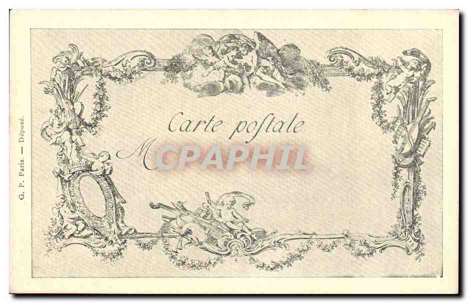 CPA Fantaisie Les chefs d'oeuvre de l'art au 18eme Andre mon cher Andre vous faites mon bonheur Gertrude Moreau le jeune — Rückseite