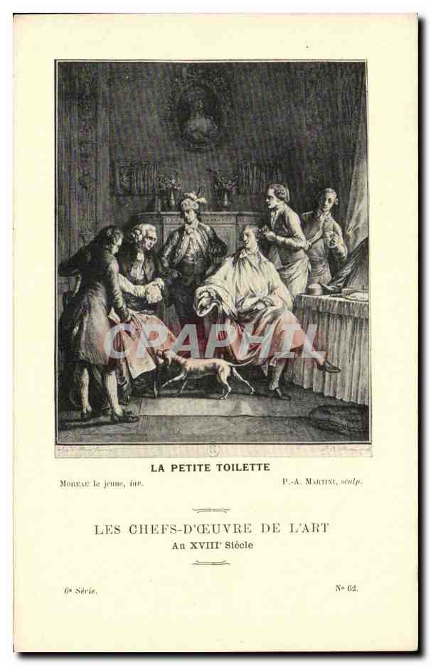 CPA Fantaisie Les chefs d'oeuvre de l'art au 18eme La petite toilette Moreau le jeune