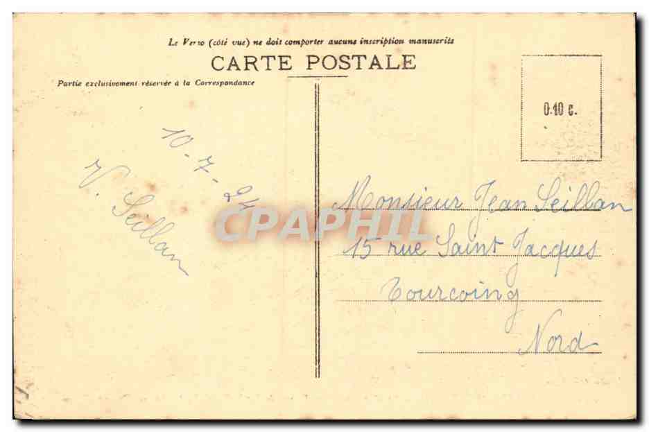 CPA Ecole speciale militaire Le monument des eleves de Saint Cyr tombes au champ d'honneur ( militaria ) — Rückseite
