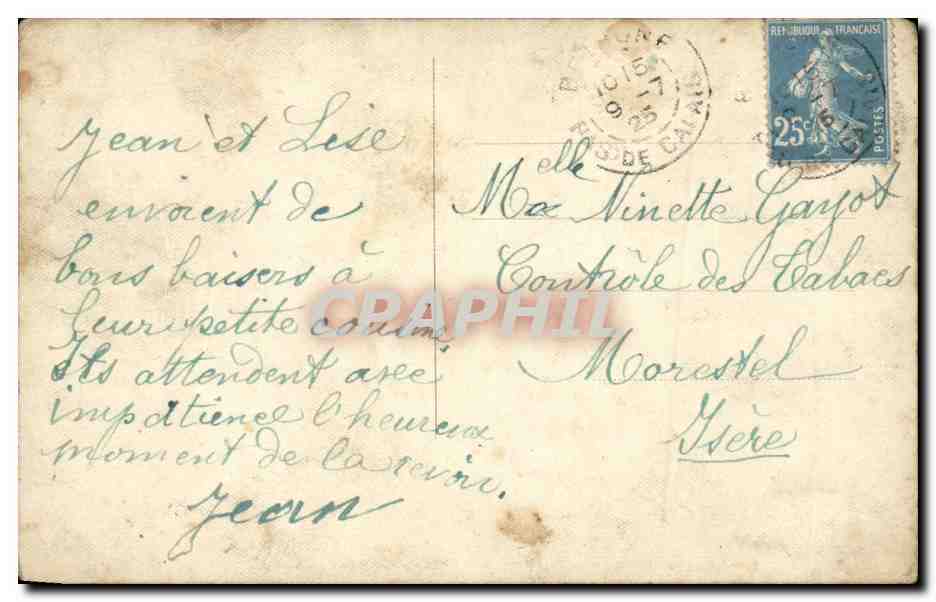 CPA PAysage de France ( vache ) — Rückseite