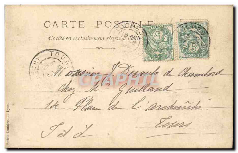 CARTE PHOTO Enfant marin — Verso