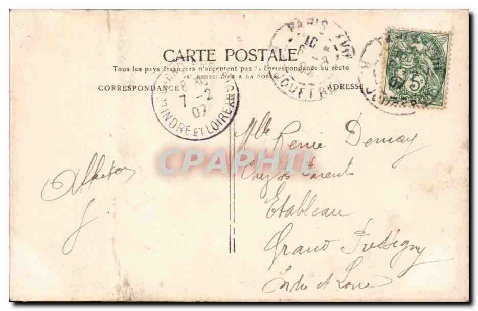 CPA 6eme tableau Ce lys est un PAter ce jasmin un ave — Rückseite