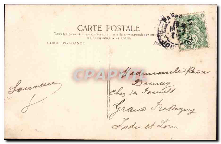 CPA 5eme tableau Chretiens ! Laissez passer la croix de Jesus Christ — Rückseite