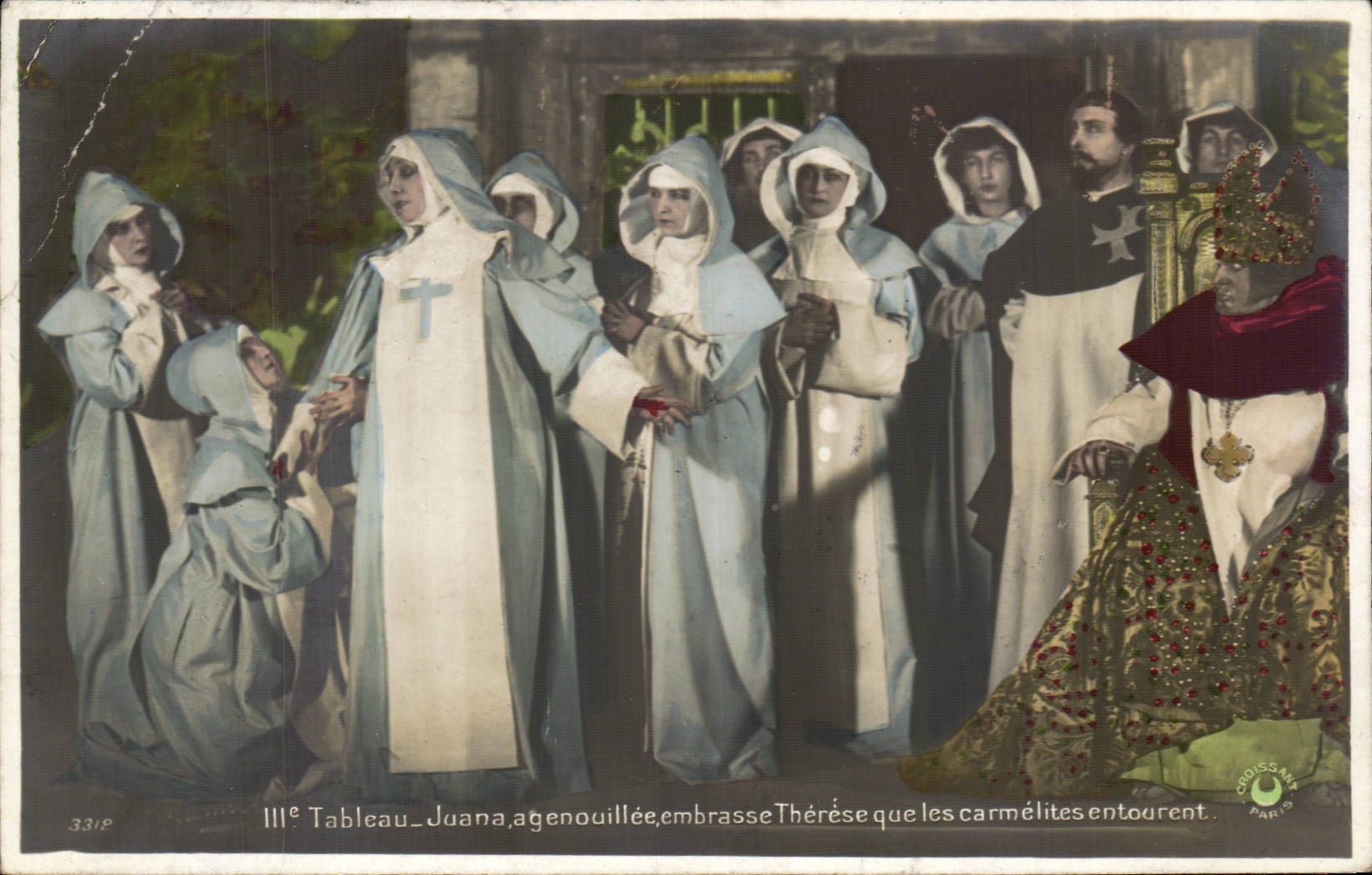 CPA 3eme tableau Juana embrasse Therese que les carmelites entourent