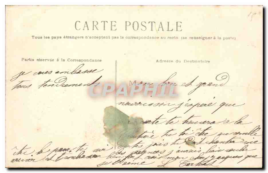 CPA Fantaisie Colombe Bonne fete — Back