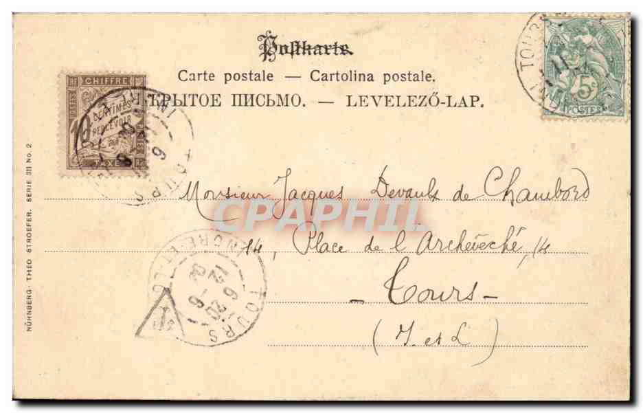 CPA Fantaisie paysage et lapins Rabbits — Rückseite