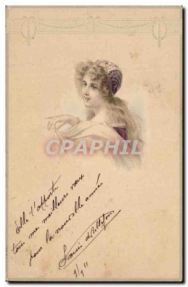 Jeune femme en châle — carte de vœux — éditeur anonyme, n° 2.37