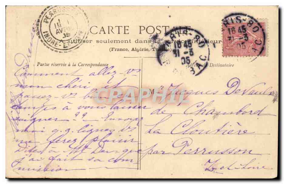 CPA Fantaisie Enfants 1er avril Poisson — Rückseite