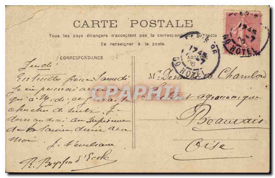 CPA Fantaisie Enfants Patrie Militaria Journal — Rückseite