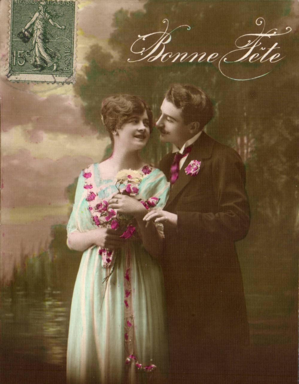 CPA Fantaisie Femme Bonne fete