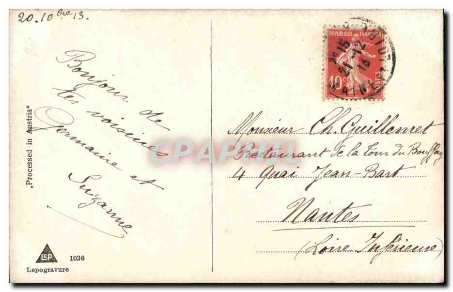 CPA Fantaisie Paysage — Rückseite