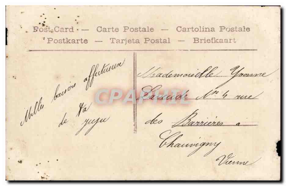 CPA Fantaisie Femme — Rückseite