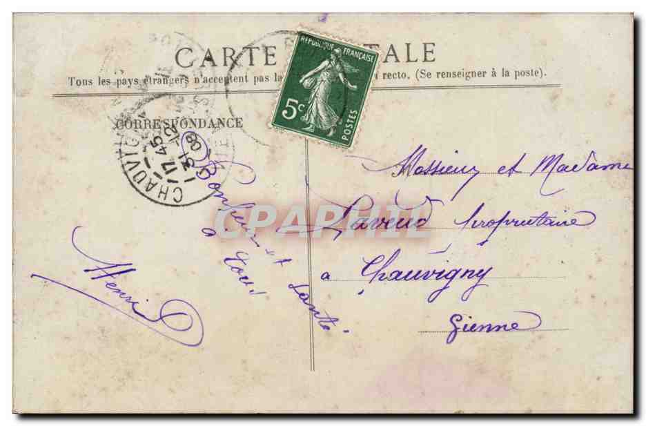 CPA Fantaisie Enfant — Rückseite