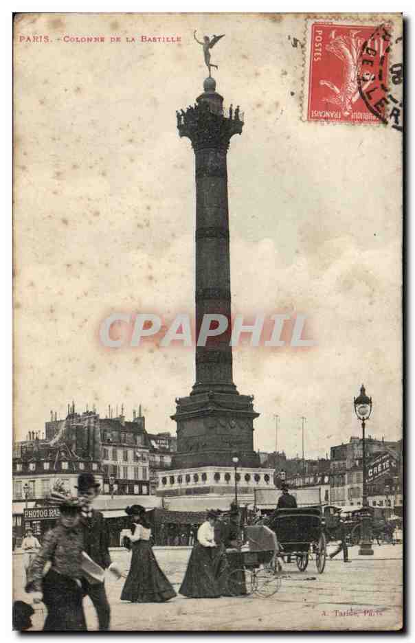 Paris CPA Colonne de la Bastille