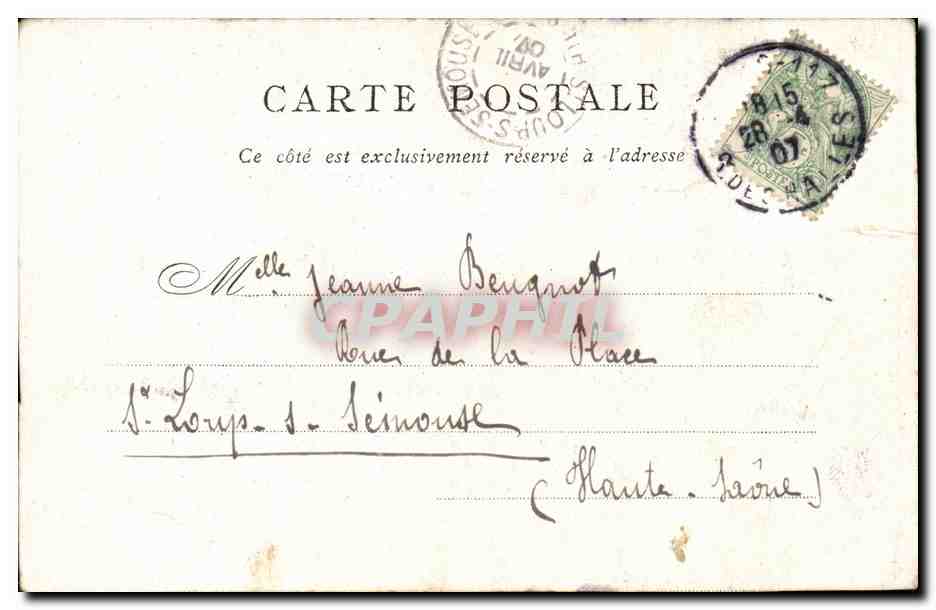 Paris CPA Pantheon et rue Soufflot — Rückseite