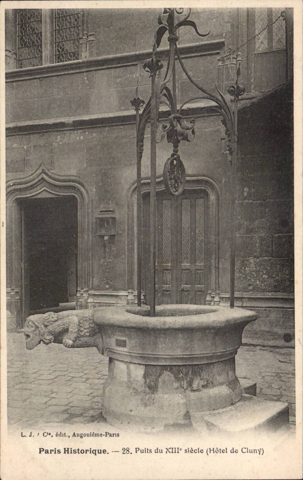Paris CPA Puits du 13eme ( hotel de Cluny )