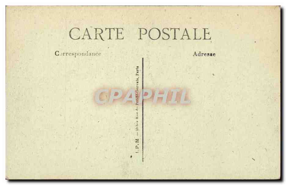 Paris CPA Les archives Nationales — Verso