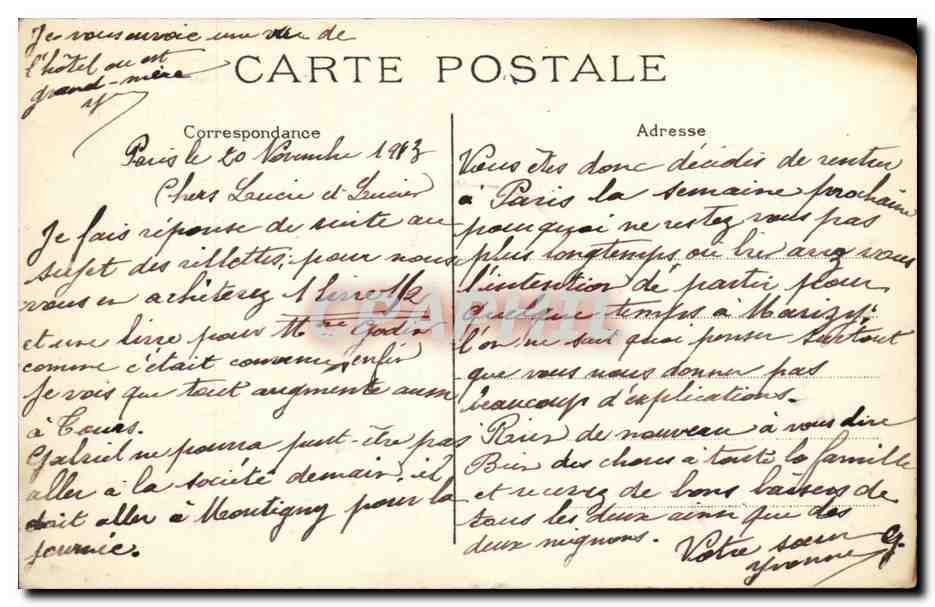 Paris CPA The marlboro Rue des CApucines Wallis & Sons  — Rückseite