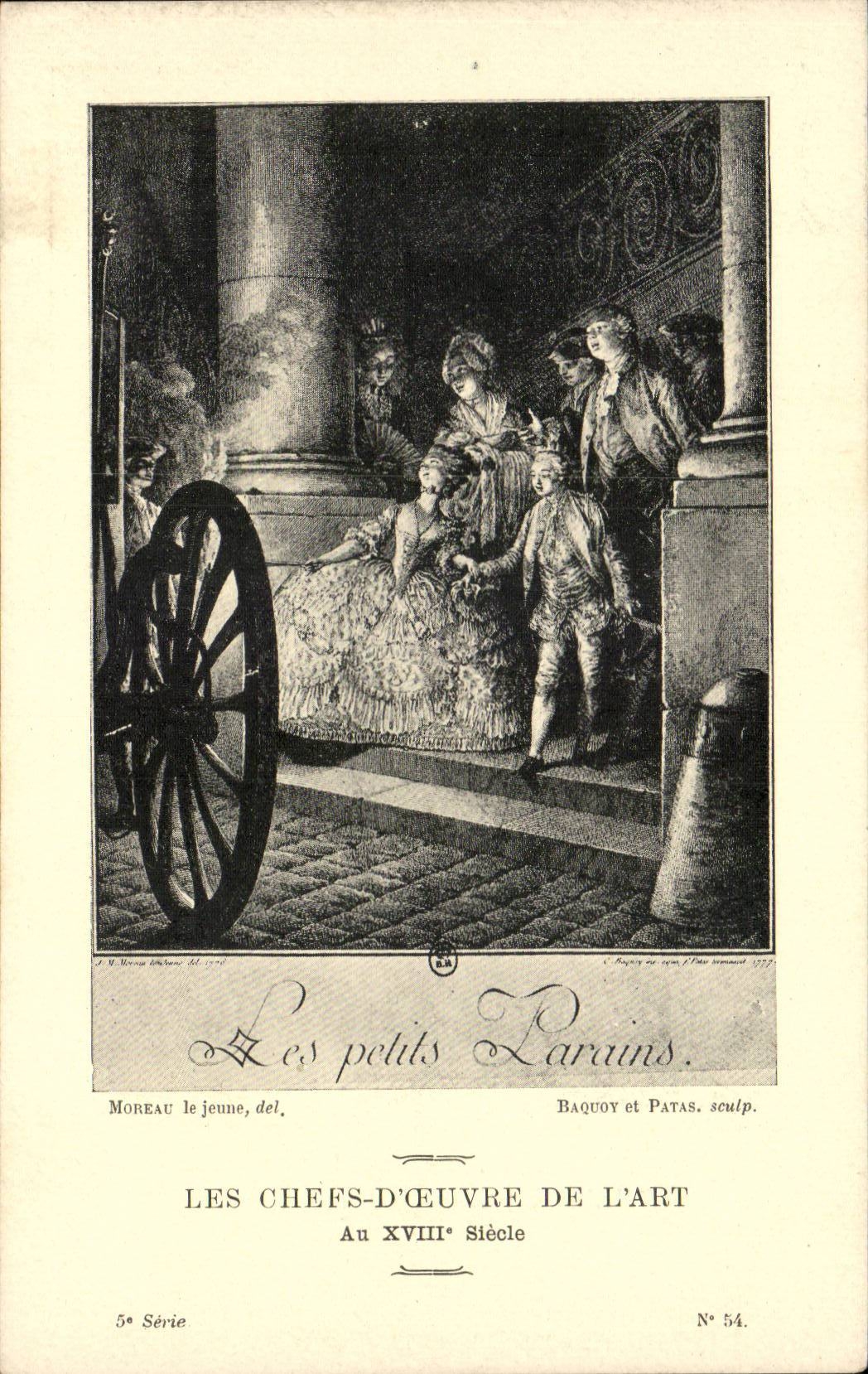 CPA Les chefs d'oeuvre de l'art au 18eme Les petits parrains Anne Moreau le jeune