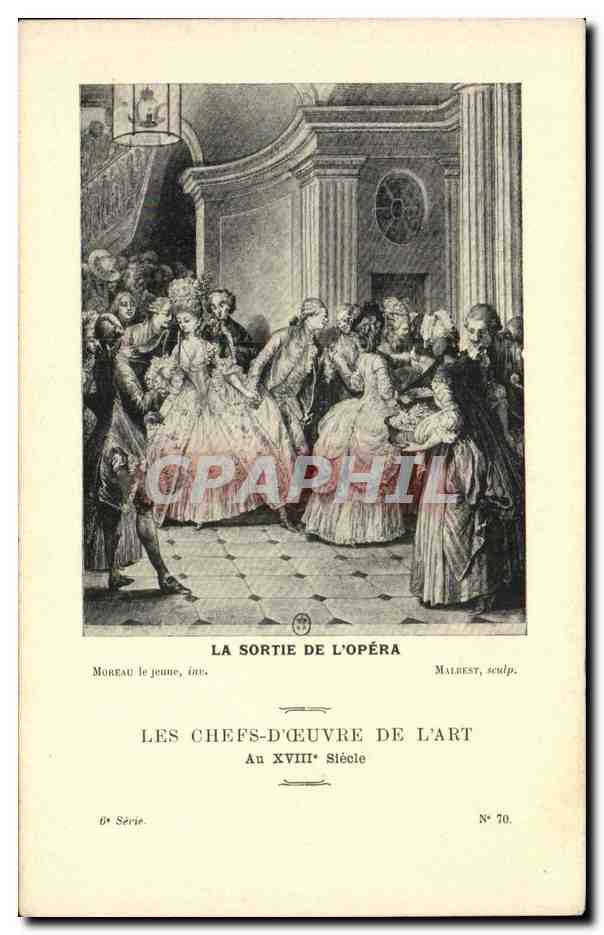 The Exit from the Opera — Masterpieces of Art in the 18th Century — 6th series, n° 70