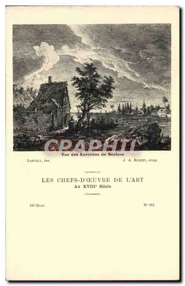 Ansicht der Umgebung von Béziers — im 18. Jahrhundert — J. A. Boquet, sculp. — Nr. 184