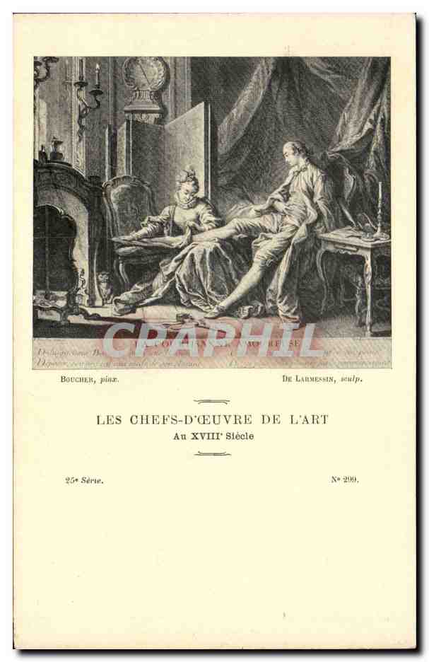 Les Chefs-d'Œuvre de l'Art — Au XVIIIe Siècle — Bouccher, pinceau. De Larmessin, sculpt. — 25e Série, N° 209