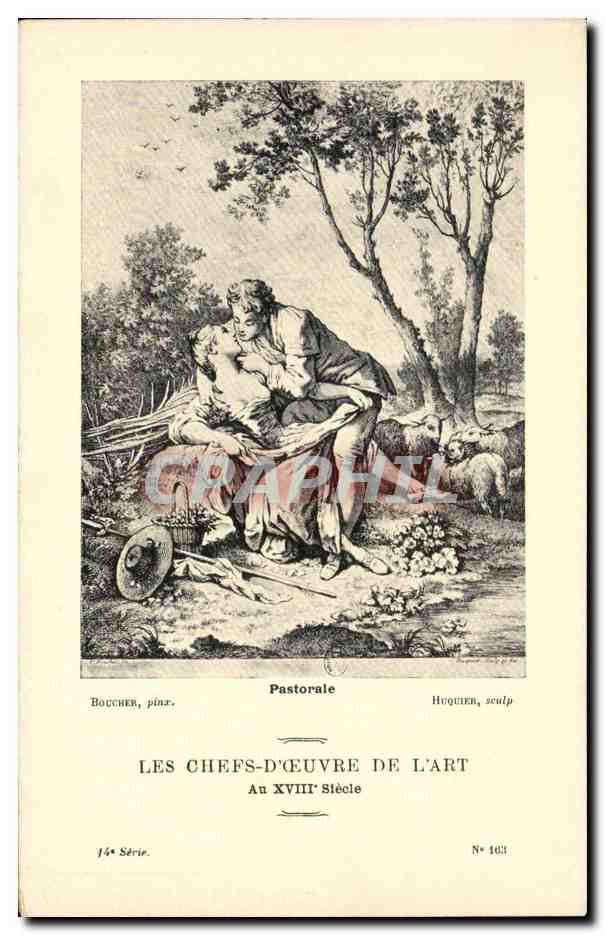 Pastorale — Les Chefs-d'Œuvre de l'Art au XVIIIe Siècle — Huguer, sculpteur — Série 14, N° 163