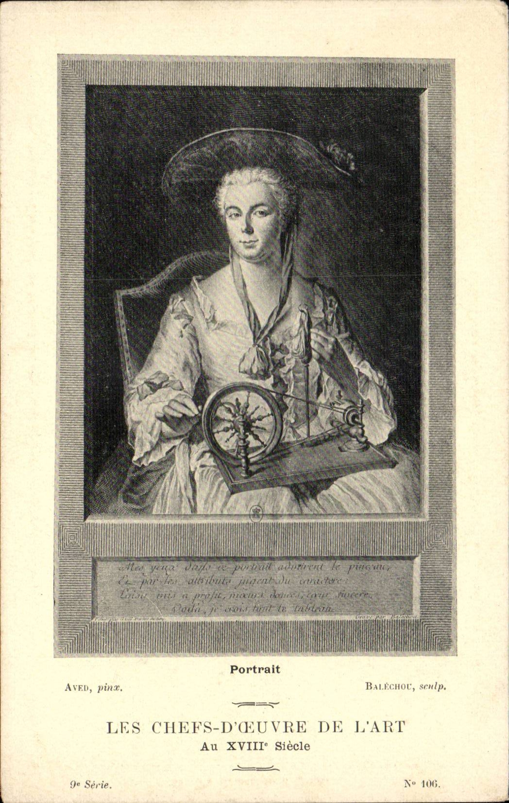 Portrait d'une femme au fuseau — Les Chefs-d'Œuvre de l'Art — 9e Série, N° 106