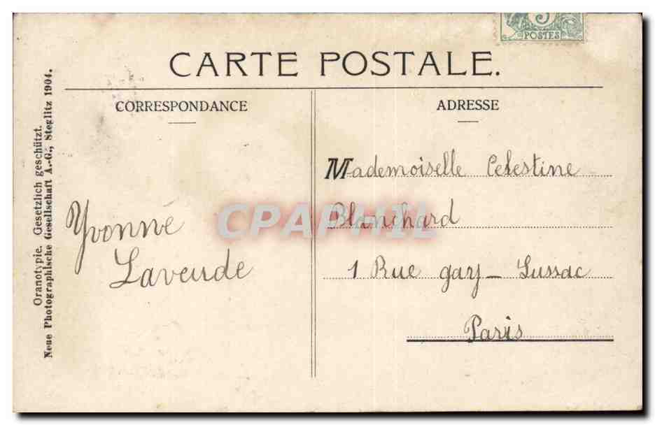 CPA Fantaisie Enfant Bonne annee — Rückseite