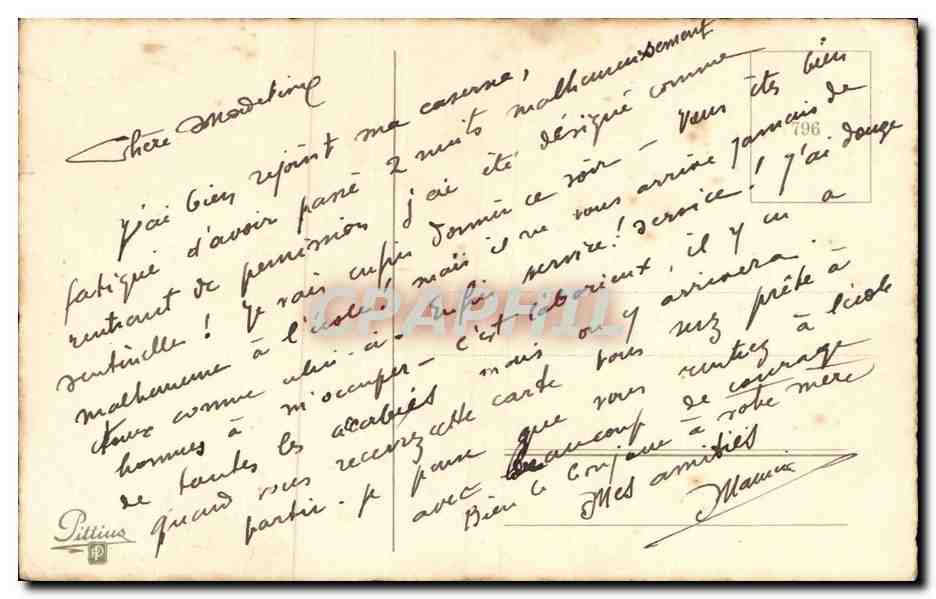 CPA Fantaisie Fleurs — Verso