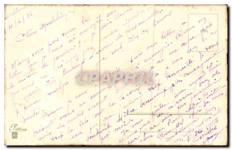 CPA Fantaisie Fleurs — Rückseite