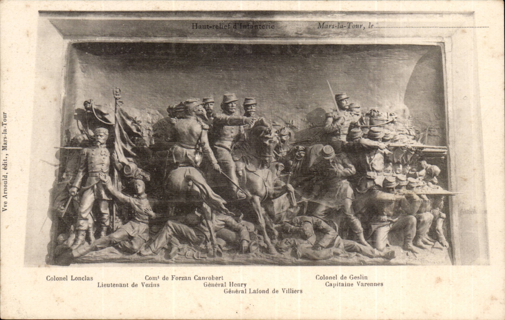 CPA Haut relief d'infanterie Mars la Tour ( militaria ) 